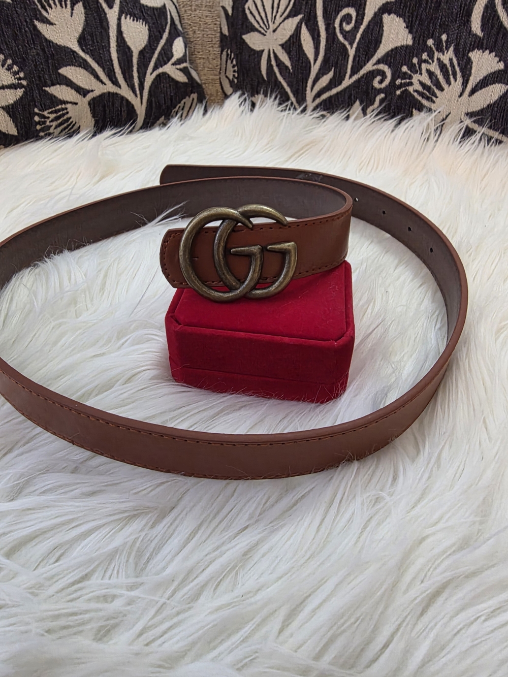 Brown Leather Belt - Brown